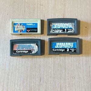 Lot Of 4 1995 Jeopardy/Wheel Of Fortune Cartridge By Tiger “UNTESTED”Read Info!